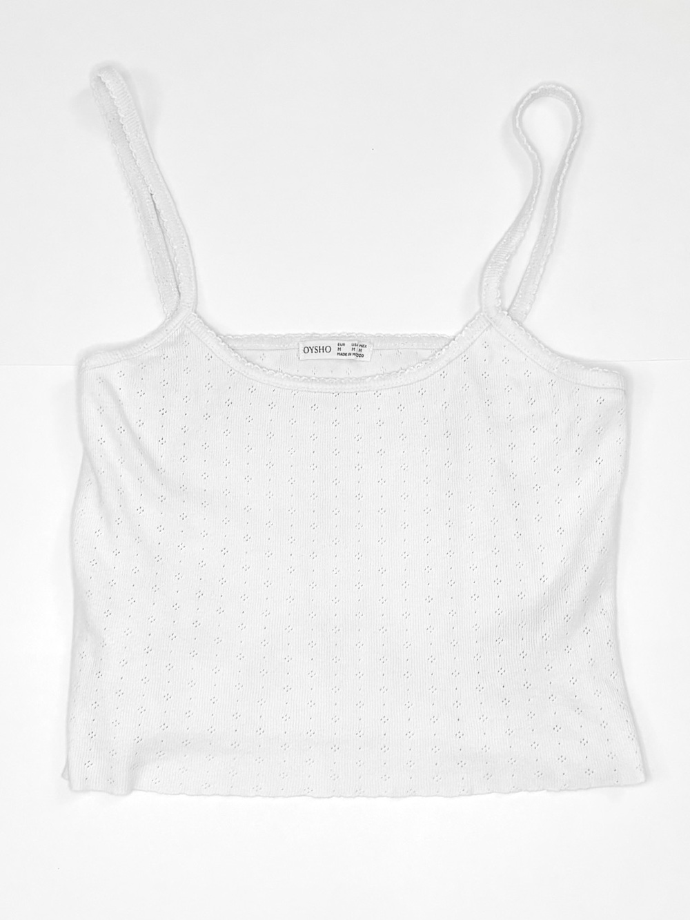 White Pajama Cami Top Oysho M(medium)